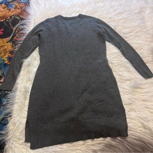 Title Nine grey merino wool Charcoal Knit Sweater Dress